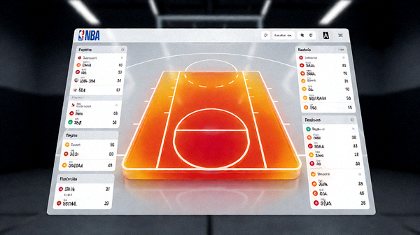 NBA篮球数据统计专题封面，展示球员数据面板和投篮热区图